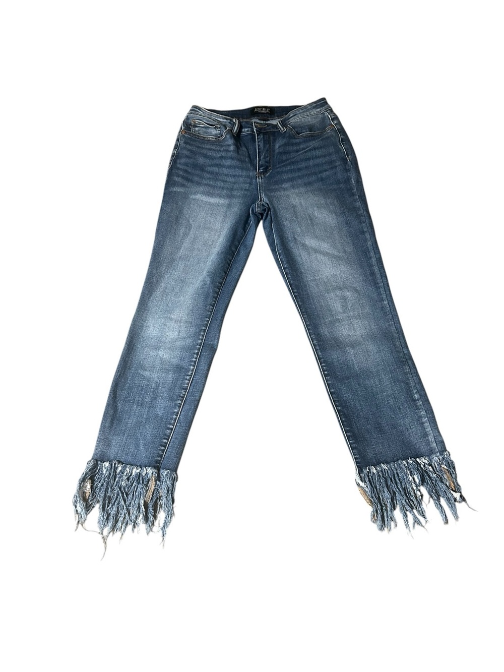 Judy Blue Size 29 Relaxed
Crop Jeans Fringe
Hem Distressed
Denim - Picture 3 of 8